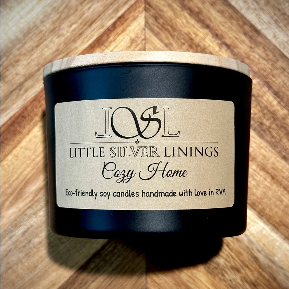 Little Silver Linings Black Soy Candle in Cozy Home fragrance